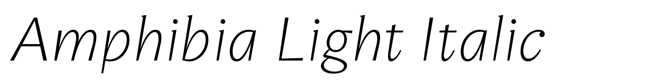 Amphibia Light Italic